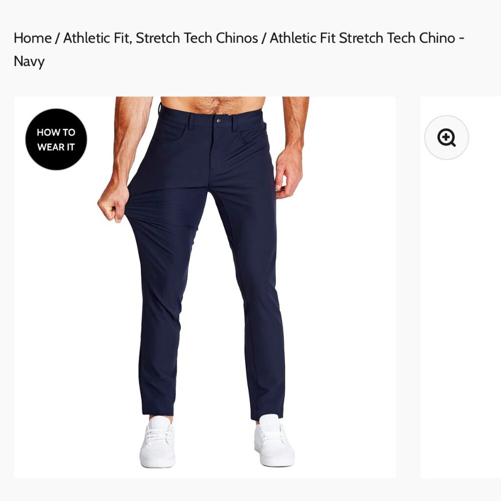 State and Liberty Athletic Fit Stretch Chino - Navy (Compare to LuluLemon)